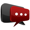 3d, Chat, Red Icon