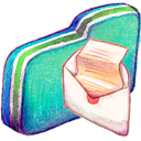 Folder, Green, Mail Icon