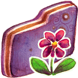 Flower, Folder, Violet Icon