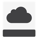 Hdd, Icloud, White Icon