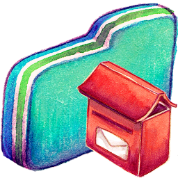 Folder, Green, Mailbox Icon