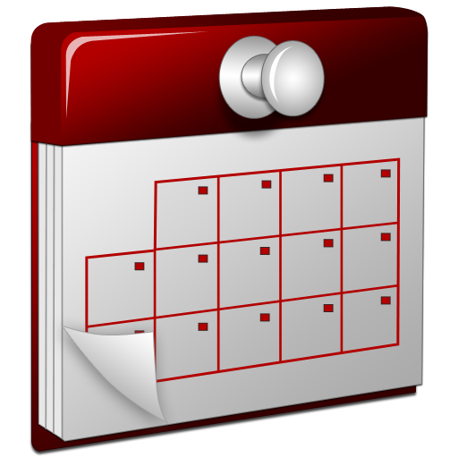 3d, Calendar, Red Icon