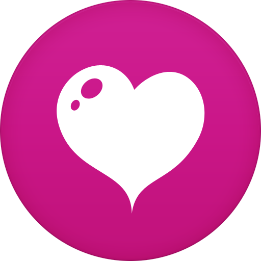 Circle, Flat, Heart Icon