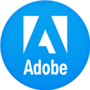Adobe, Circle, Flat Icon