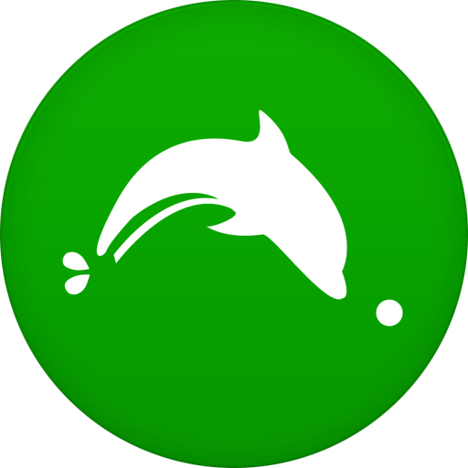 Circle, Dolphin, Flat Icon