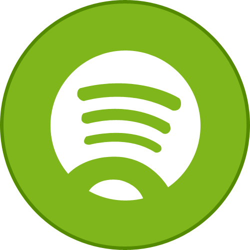 Border, Round, Spotify, With Icon