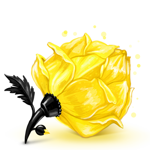 Cube, Rose, Yellow Icon