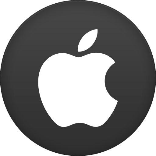 Apple, Circle, Flat Icon