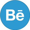 Behance, Border, Round, With Icon