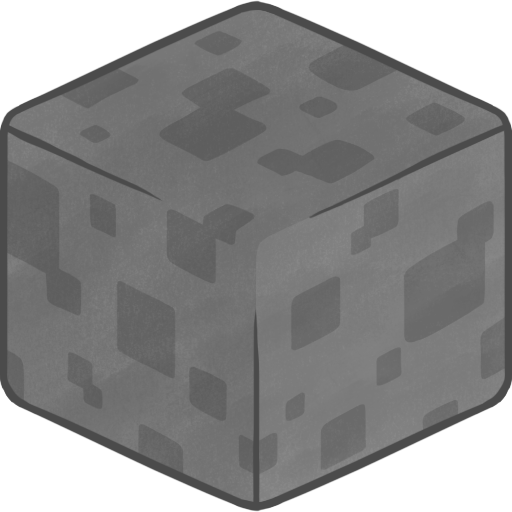 3d, Minecraft, Stone Icon