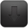 Black, Downloads Icon