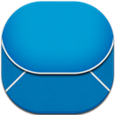 Blue, Email, Flat, Round Icon