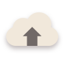 Brown, Cloud, Flat, Upload Icon