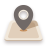 Brown, Flat, Location Icon