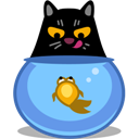 Cat, Fish Icon