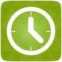 Clock, Green Icon