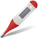 Medical, Red, Thermometer Icon