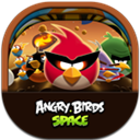 Angrybirdsspace, Flat, Round Icon
