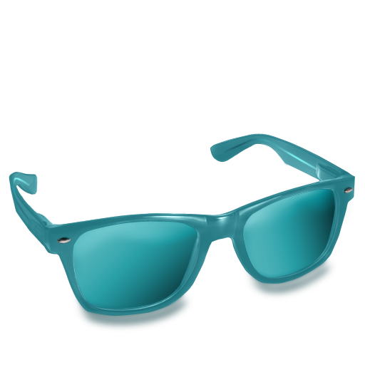 Glasses, Teal Icon