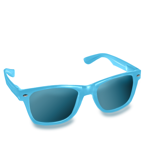 Blue, Glasses Icon