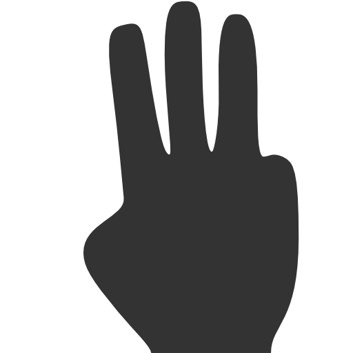 Fingers, Three Icon