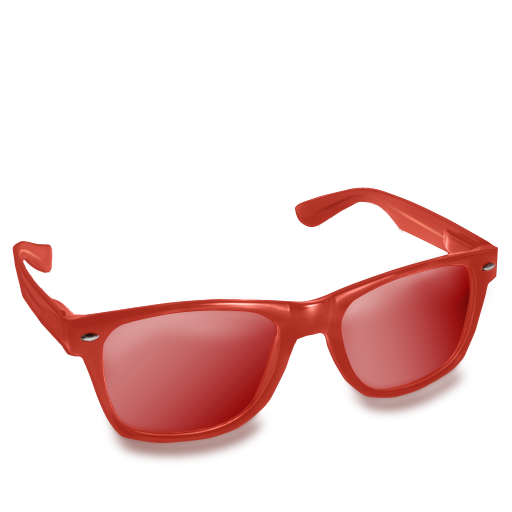 Glasses, Red Icon
