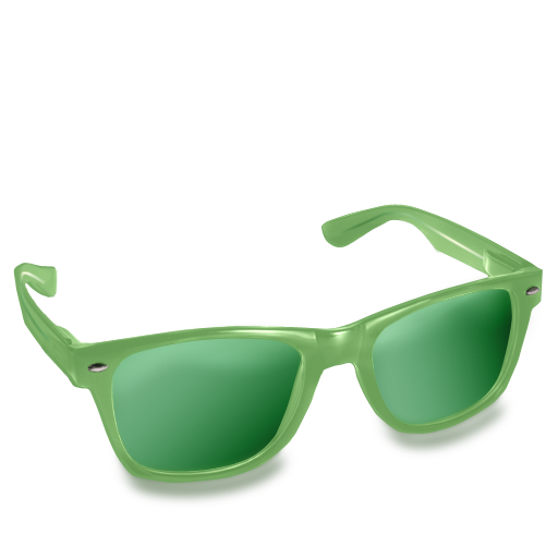 Glasses, Green Icon