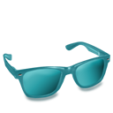 Glasses, Teal Icon