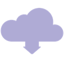 Cloud, Download, Flat Icon