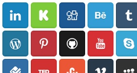 Soft Social Flat Icons