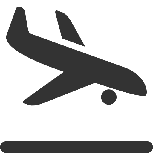 Airplane, Landing Icon