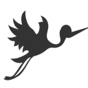 Flying, Stork Icon
