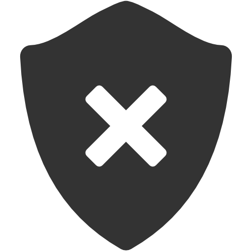 Delete, Shield Icon