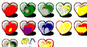 Fruity Hearts Icons