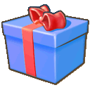 Blue, Giftbox Icon