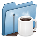 Alt, Blue, Coffee Icon