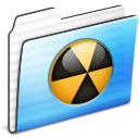 Burnable, Folder, Stripe Icon