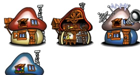 Smurf Houses Icons