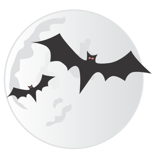 Bats, Icon, Moon Icon