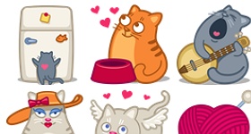 Saint Whiskers Valentine Icons