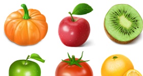 Fruit And Vegetable Icons