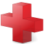 Cross, Red Icon
