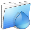 Aqua, Folder, Stripped, Torrents Icon