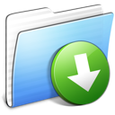 Aqua, Dropbox, Folder, Stripped Icon