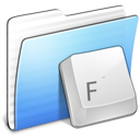 Aqua, Folder, Fonts, Stripped Icon