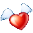 Flying, Heart Icon