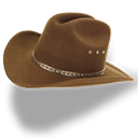 Brown, Cowboy, Hat Icon