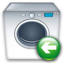 Back, Machine, Washing Icon