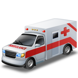 Ambulance, Red Icon