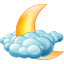Cloudy, Night Icon
